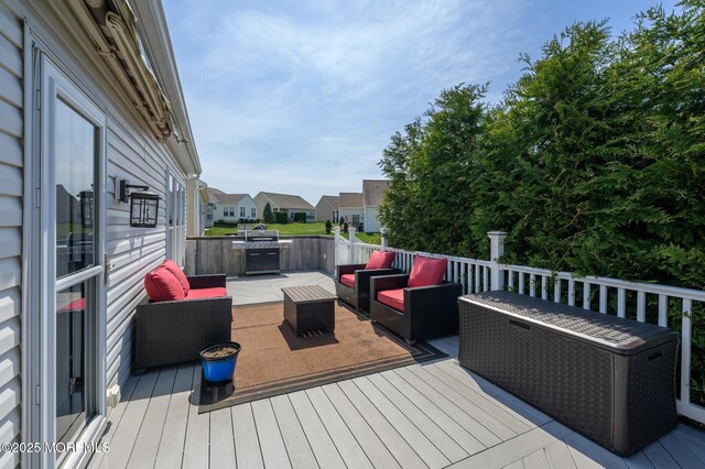 8 Ascot Ln, Manchester, NJ 08759 - deck featuring a residential view and an outdoor hangout area