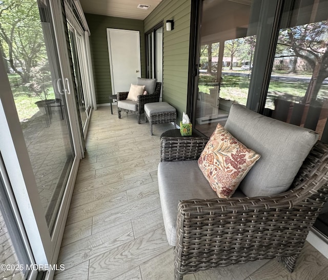 view of sunroom