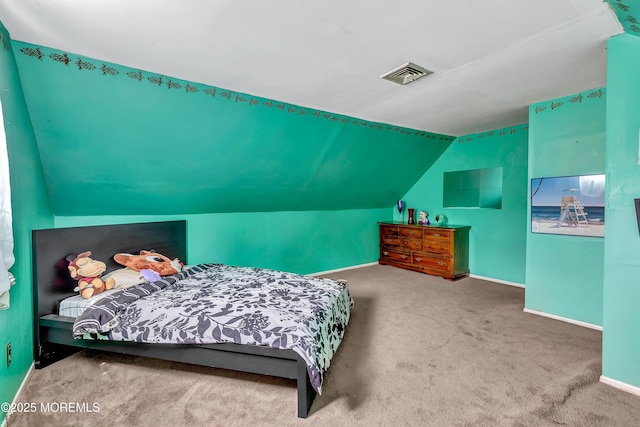 957 Harrison Rd, Toms River, NJ 08753 - bedroom featuring vaulted ceiling, baseboards, and carpet flooring