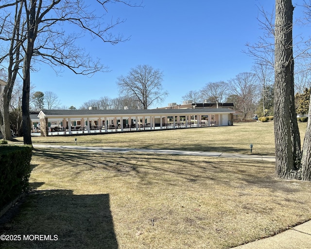 exterior space featuring a yard