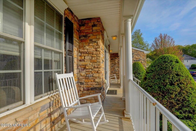 balcony with a porch
