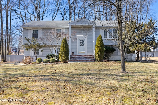 52 Yorke Ct, Freehold, NJ 07728 - raised ranch featuring fence, entry steps, and a front lawn