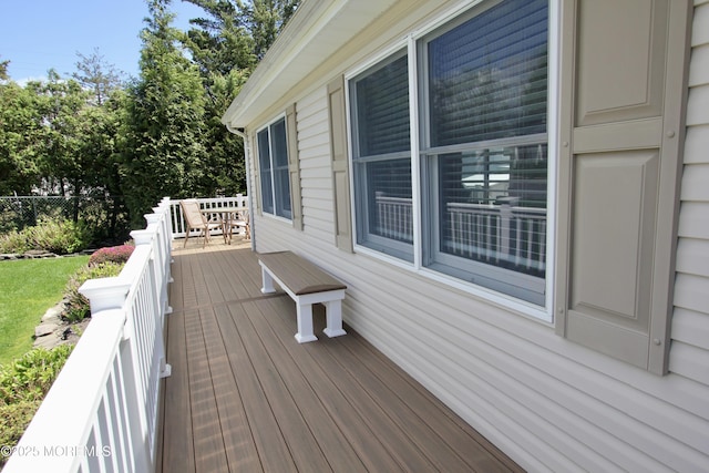 deck with fence