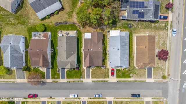 aerial view with a residential view