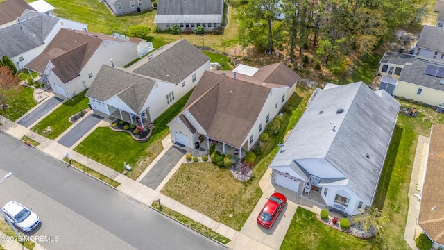 bird's eye view with a residential view