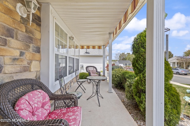 view of patio with covered porch