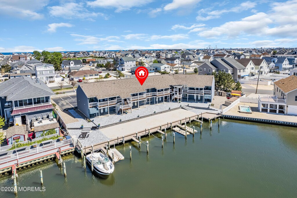 1901 Bay Blvd Unit 207, Ortley Beach, NJ 08751 - bird's eye view featuring a water view and a residential view