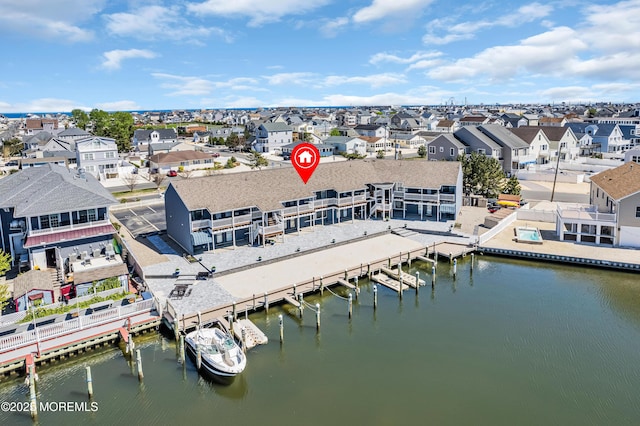 1901 Bay Blvd Unit 207, Ortley Beach, NJ 08751 - bird's eye view featuring a water view and a residential view