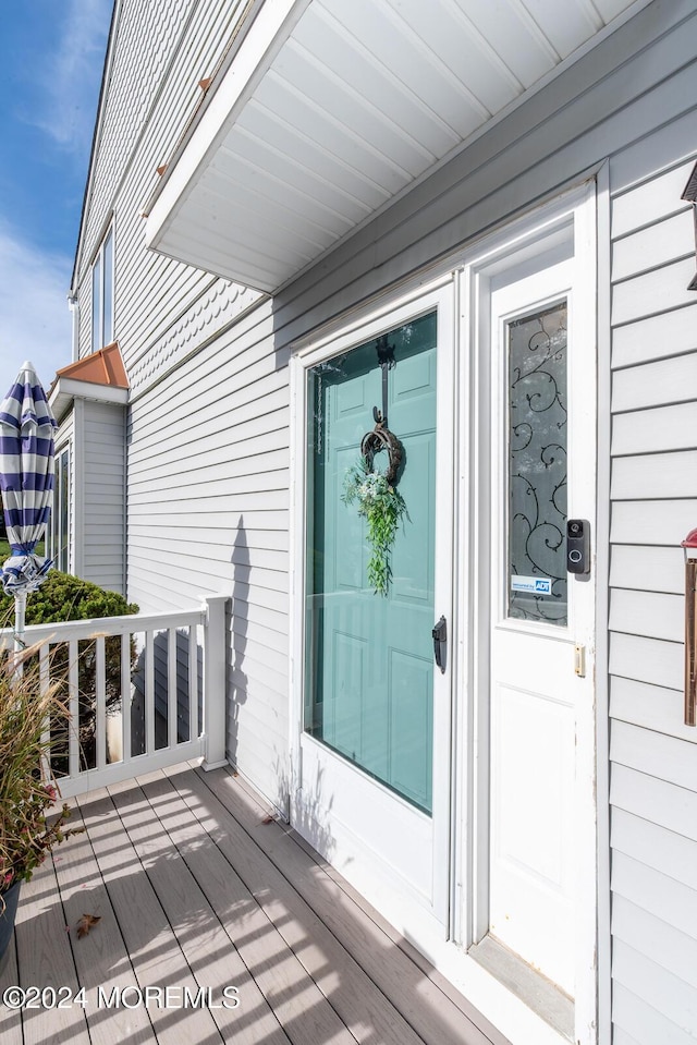 291 Marigold Ct, Toms River, NJ 08753 - doorway to property featuring a wooden deck