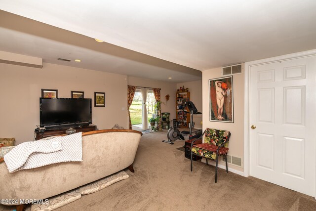 291 Marigold Ct, Toms River, NJ 08753 - living area with visible vents, carpet, and recessed lighting