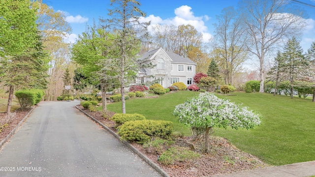 exterior space with a front yard