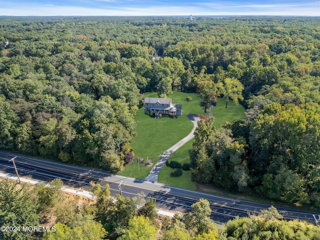 aerial view with a view of trees
