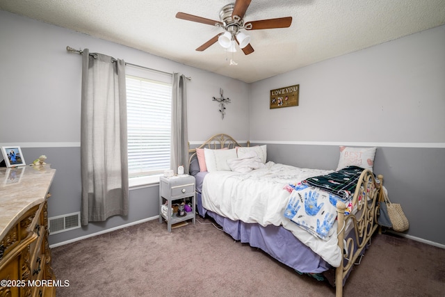 102 Buckingham Dr, Jackson, NJ 08527 - bedroom featuring carpet, ceiling fan, a textured ceiling, and baseboards
