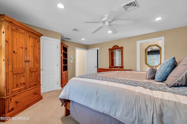 86 Cox Cro Rd, Toms River, NJ 08755 - bedroom featuring light carpet, recessed lighting, and visible vents