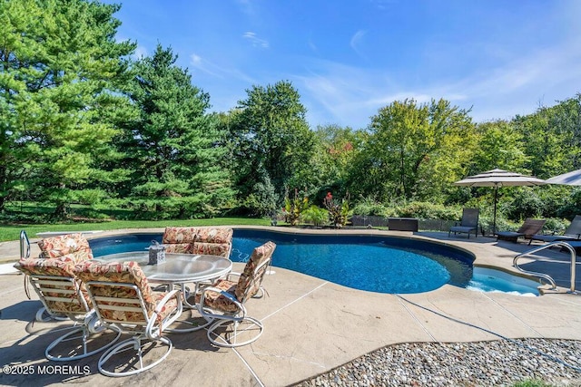 pool featuring a patio