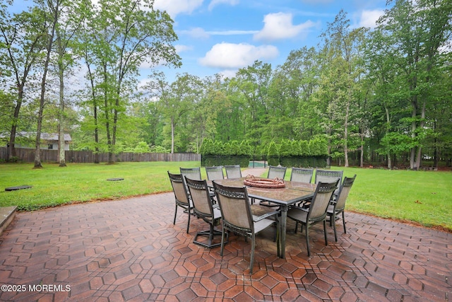 view of patio / terrace featuring outdoor dining space