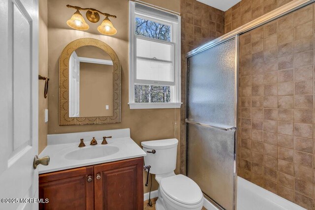 65 Pineoaka Rd, Jackson, NJ 08527 - bathroom with toilet, a shower stall, and vanity