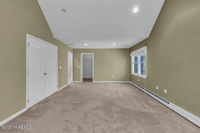 65 Pineoaka Rd, Jackson, NJ 08527 - empty room featuring carpet flooring, recessed lighting, baseboards, and a baseboard radiator