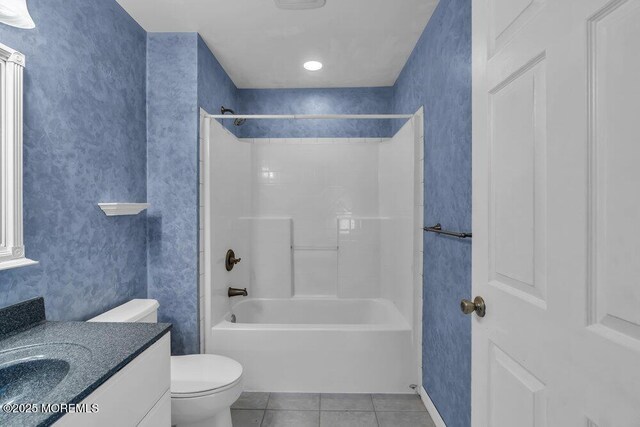 65 Pineoaka Rd, Jackson, NJ 08527 - full bathroom with vanity, tile patterned flooring, toilet, and tub / shower combination