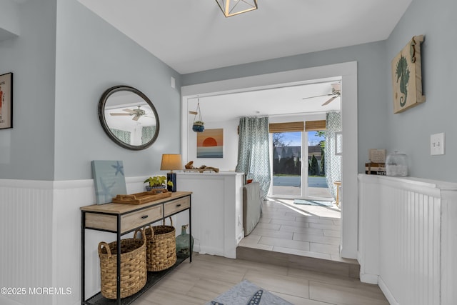 corridor with wainscoting