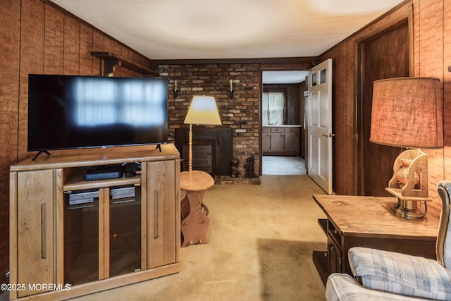 2174 Begonia Ave, Sea Girt, NJ 08750 - living area featuring carpet and wooden walls