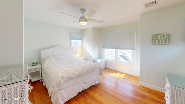 12 23rd Ave, South Seaside Park, NJ 08752 - bedroom with light wood finished floors, ceiling fan, and baseboards
