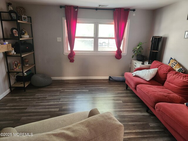 517 Newtons Corner Rd, Howell, NJ 07731 - living area with baseboards and wood finished floors
