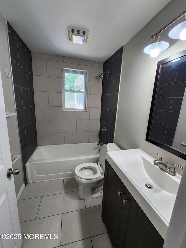 41 Willow Ave, Howell, NJ 07731 - full bath with tile patterned floors, vanity, toilet, and shower / tub combination