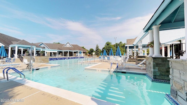 pool featuring a patio