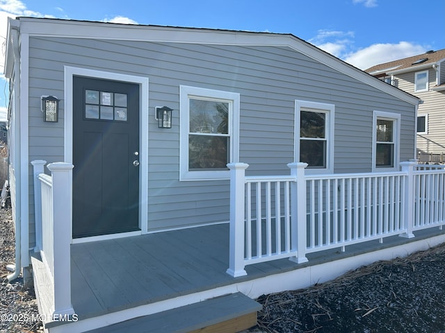 exterior space with a wooden deck