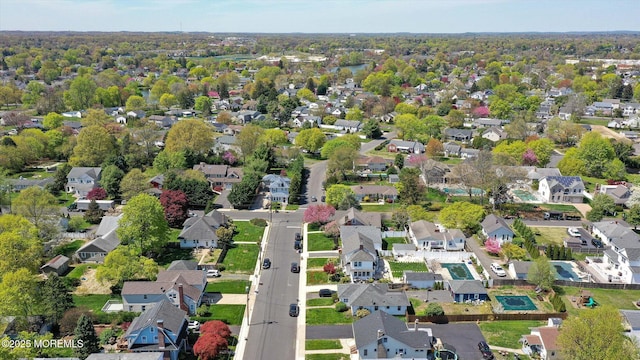 bird's eye view featuring a residential view