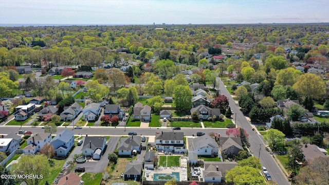 drone / aerial view featuring a residential view