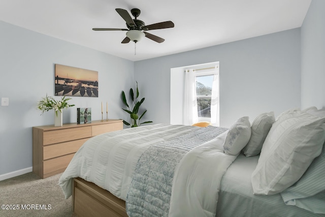 31 Mulberry Ct Unit B, Brielle, NJ 08730 - bedroom featuring light colored carpet, baseboards, and ceiling fan