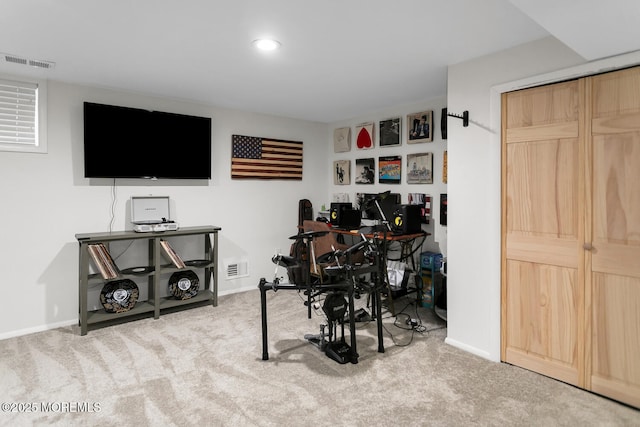31 Mulberry Ct Unit B, Brielle, NJ 08730 - office with baseboards, carpet flooring, and visible vents