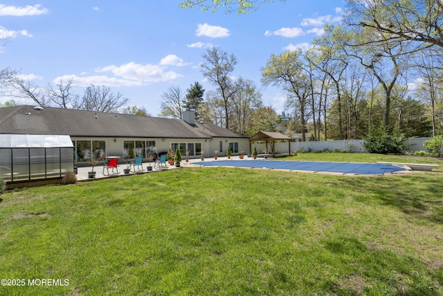 1582 Beaver Hollow Dr, Toms River, NJ 08755 - view of yard featuring a patio area, an exterior structure, a gazebo, and an outbuilding