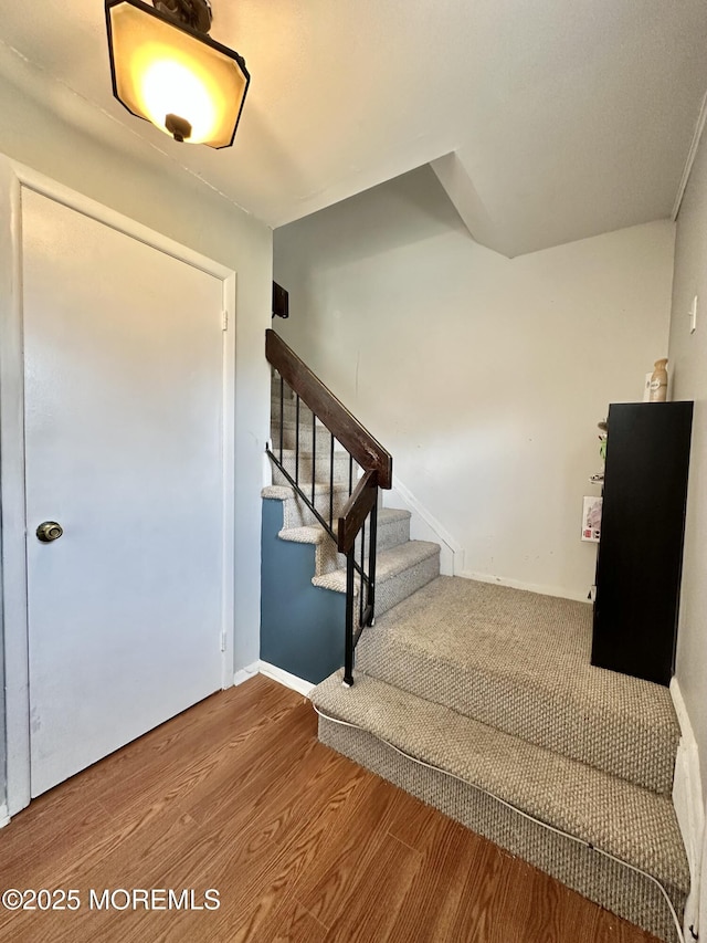 136 Windward Dr, Barnegat, NJ 08005 - stairs featuring wood finished floors