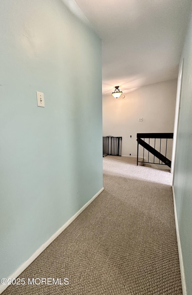 136 Windward Dr, Barnegat, NJ 08005 - corridor featuring baseboards, carpet, and an upstairs landing