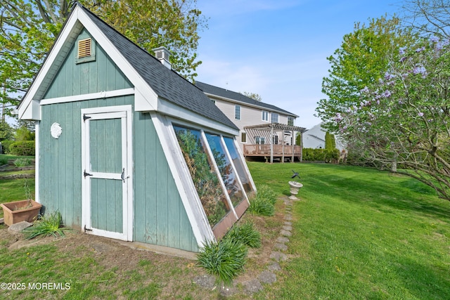 view of shed
