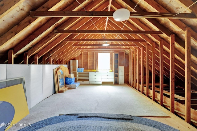 view of attic