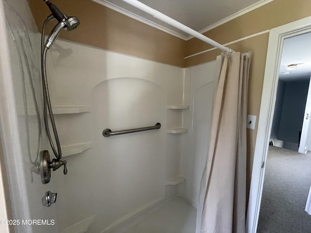 2015 5th Ave, Spring Lake, NJ 07762 - full bath with crown molding and a shower with curtain