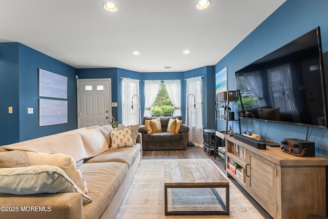 27 Mainbraid Ct, Tinton Falls, NJ 07753 - living area featuring light wood-style floors, recessed lighting, and visible vents