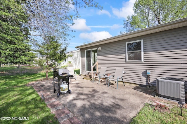 view of patio / terrace with central AC unit