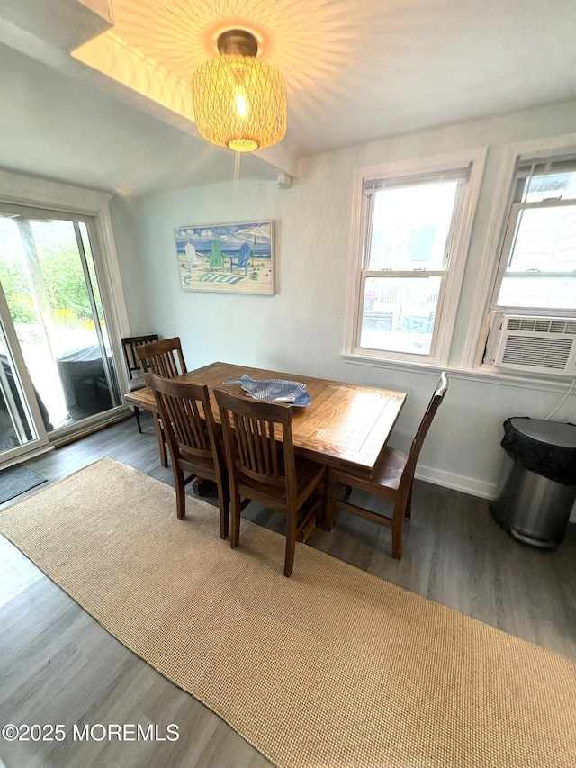 25 O St, Seaside Park, NJ 08752 - dining space with wood finished floors and cooling unit