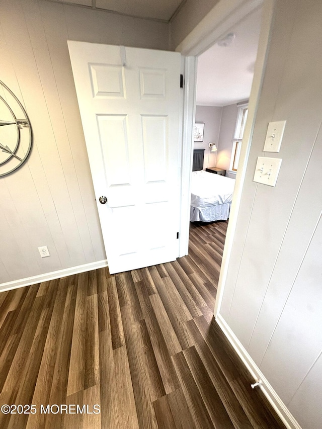 25 O St, Seaside Park, NJ 08752 - hallway with dark wood-style floors and baseboards