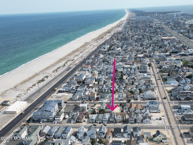 25 O St, Seaside Park, NJ 08752 - aerial view of property's location with expansive coastline and nearby suburban area