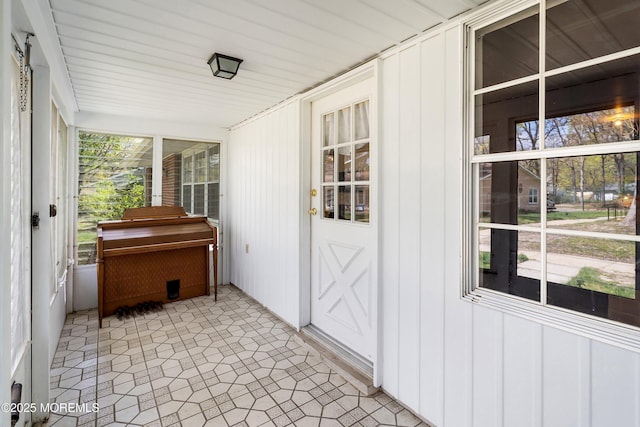 view of sunroom
