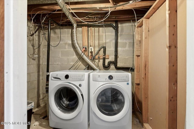 laundry room featuring laundry area and washer and dryer
