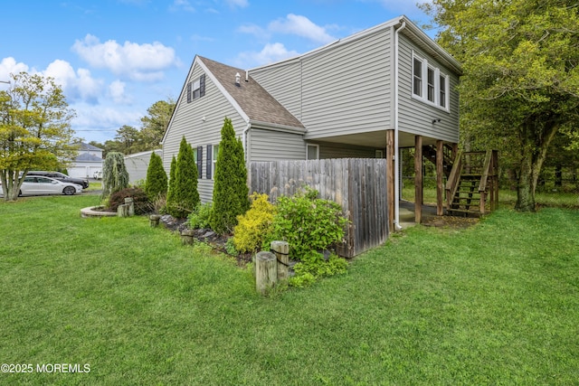 1603 Berkeley Ave, Beachwood, NJ 08722 - view of property exterior featuring stairs and roof with shingles