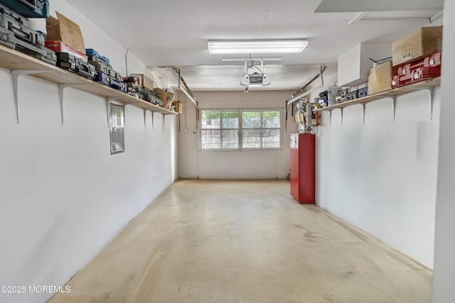 interior space featuring a garage door opener