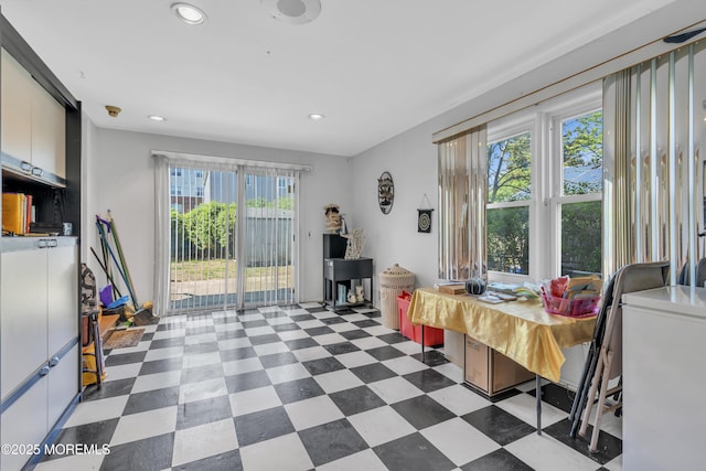 14 Dolan Ave, Aberdeen, NJ 07747 - dining space with recessed lighting and dark floors